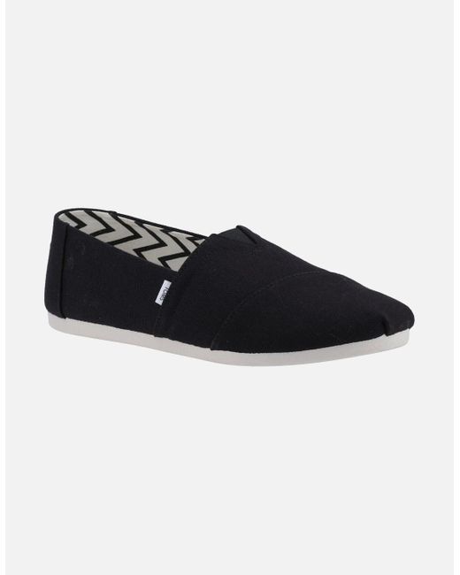 TOMS Black Alpargata 100% Cotton Espadrilles for men