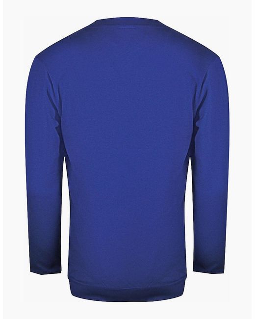 Roberto Cavalli Blue Cavalli Class Splintered Tiger Graphic Iris Sweatshirt for men
