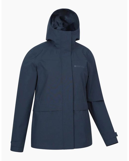 Mountain Warehouse Blue Ladies April Waterproof Jacket