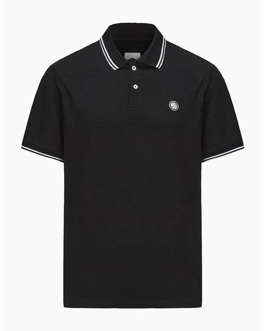 Pretty Green Black Barton Polo for men