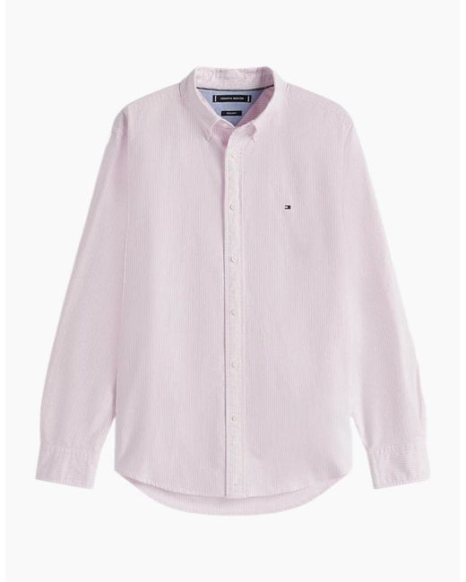 Tommy Hilfiger Pink Heritage Oxford Stripe Rf Shirt 0D2 Rose Petal for men