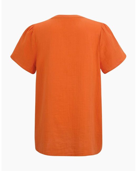 Regatta Orange Ladies Selen Short-Sleeved Shirt