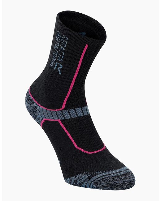 Regatta Black Ladies Merino Wool Hiking Crew Socks