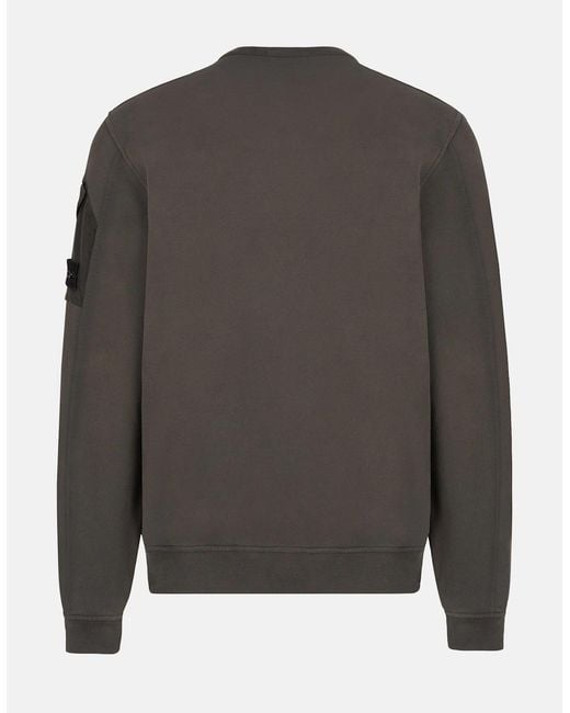 Stone Island Gray Compass 6100015 Sweatshirt for men