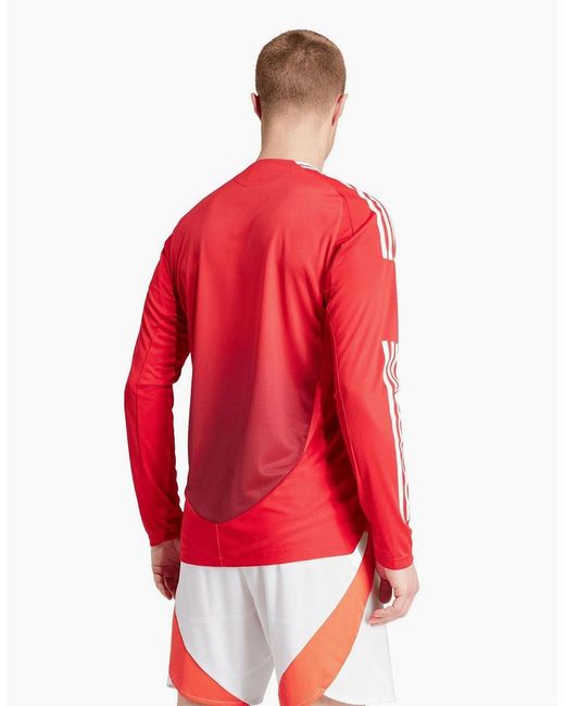 Adidas Red H Jsy Aul Football Shirt for men