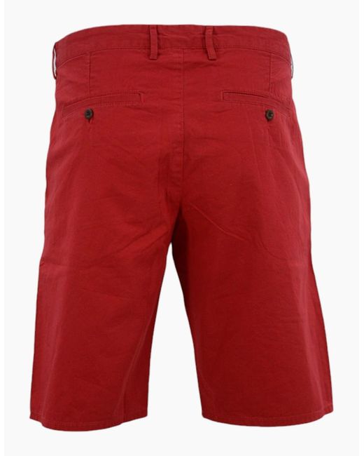 Gant Red Chino Shorts Casual Cotton Knee Combat Summer Golf Half Pants Plain for men