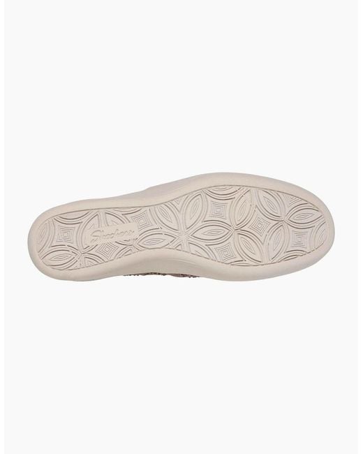 Skechers Brown Pier-Lite My Reflection Polyester Mocha Trainers