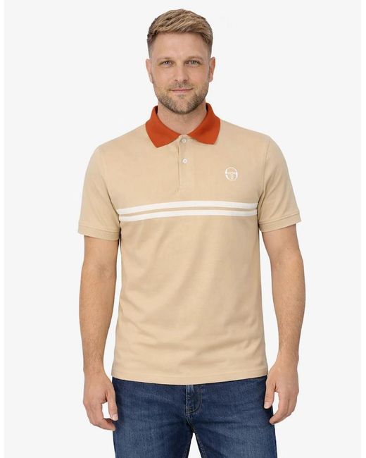 Sergio Tacchini Natural Supermac Polo Shirt Mojave Desert/Rooibos Tea/Gardenia for men