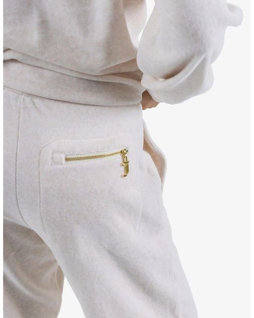 Juicy Couture White Davidson Polyester Cream Track Pants
