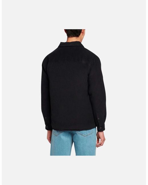 Farah Blue Hunter Quilted Corduroy Overshirt for men