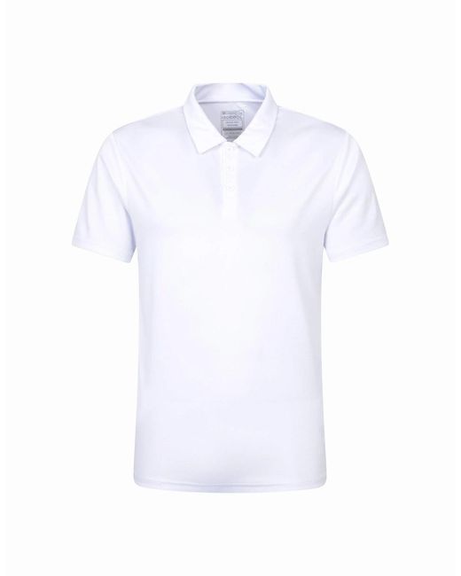 Mountain Warehouse White Endurance Isocool Polo Shirt for men