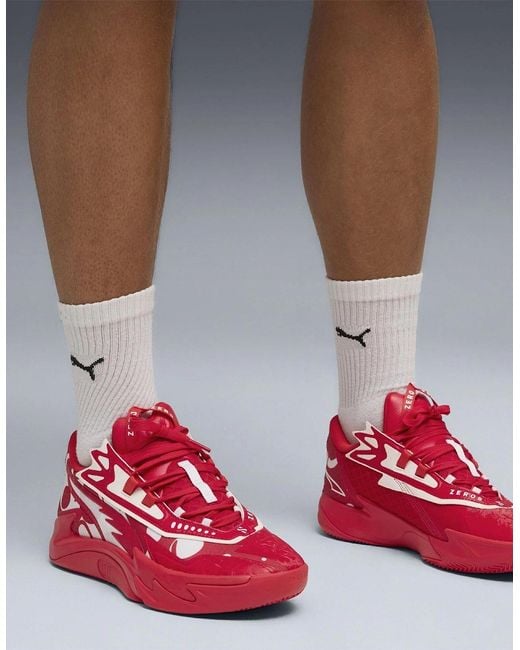 PUMA Red Scoot Zeros Ii Basketball Trainers for men
