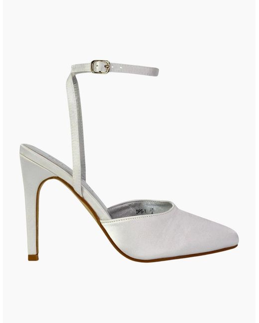 XY London White Ladies Liliane Pointed Stiletto Heel High Heels
