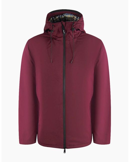 Aquascutum Purple Activehellid Parka Cordovan Burgundy Parka Jacket for men