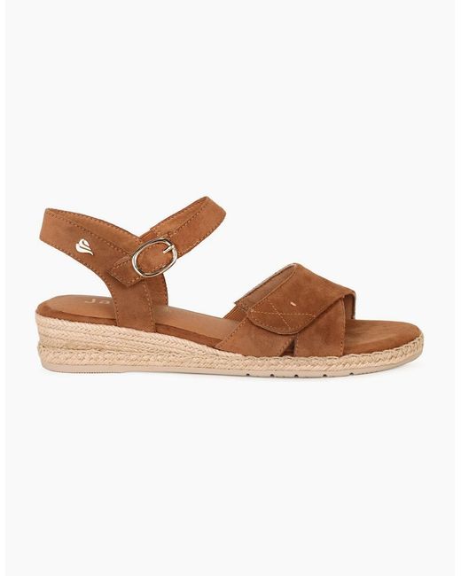 Softline Brown California Low Wedge Sandals