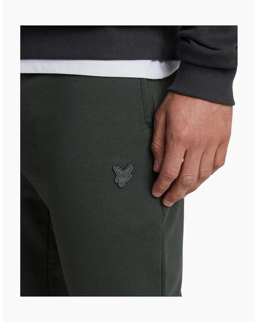 Lyle & Scott Gray Lyle & Scott Tonal Eagle Gunmetal Sweatpants for men