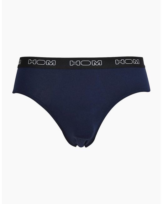 Hom Blue Boxerlines 3-Pack Basic Briefs for men