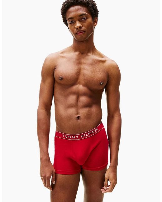 Tommy Hilfiger Blue 3-Pack Retro Logo Boxer Trunks for men