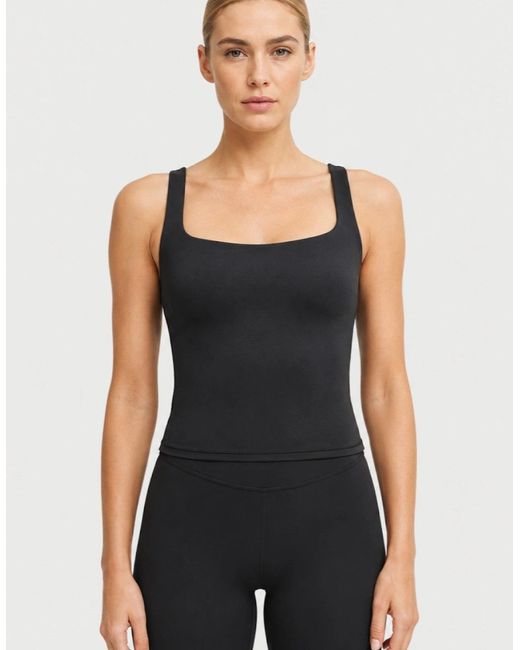 Nike Black Skims Ladies Matte Square Neck Tank Top