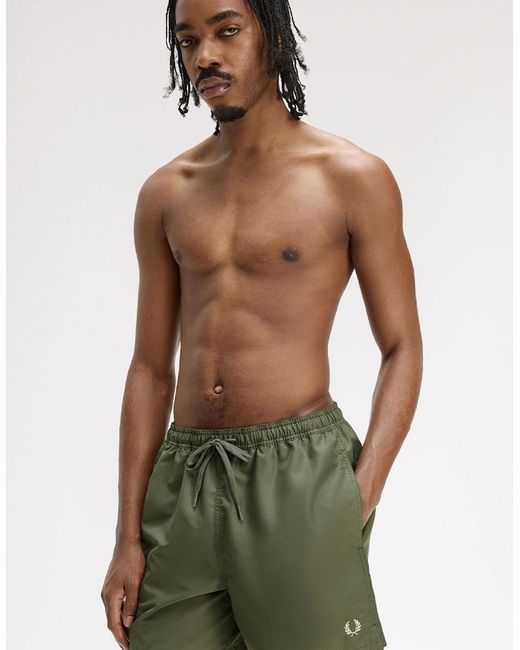 Fred Perry Green Swimshorts for men