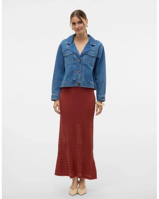 Vero Moda Blue Sofie Long Sleeve Denim Jacket Denim