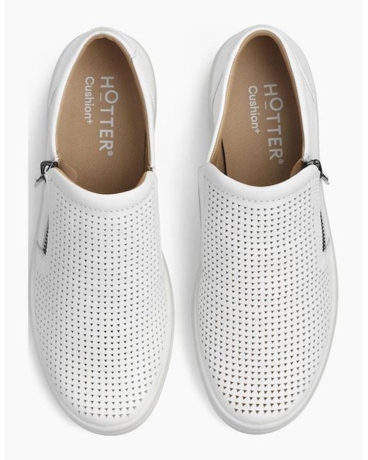 Hotter White Daisy Wide Fit Casual Shoes