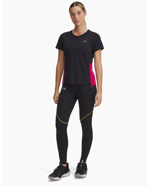 Under Armour Blue Trial Run Solid Patterned Leggings