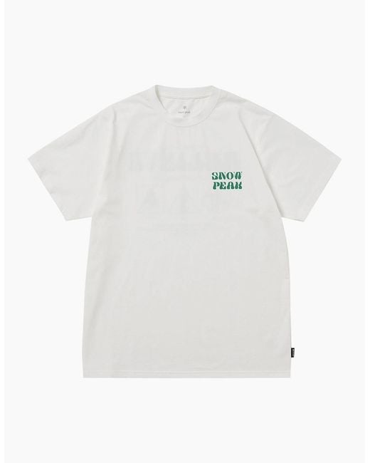Snow Peak White Snow Peak Camping Graphic T-Shirt