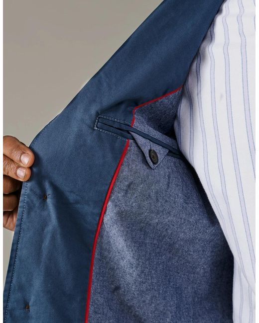 aubi Blue Mareham Patch Pocket Jacket for men