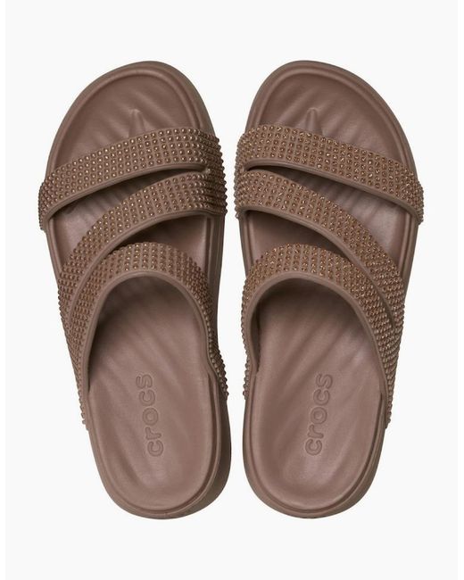 CROCSTM Brown Getaway Strappy Eva Latte Sandals