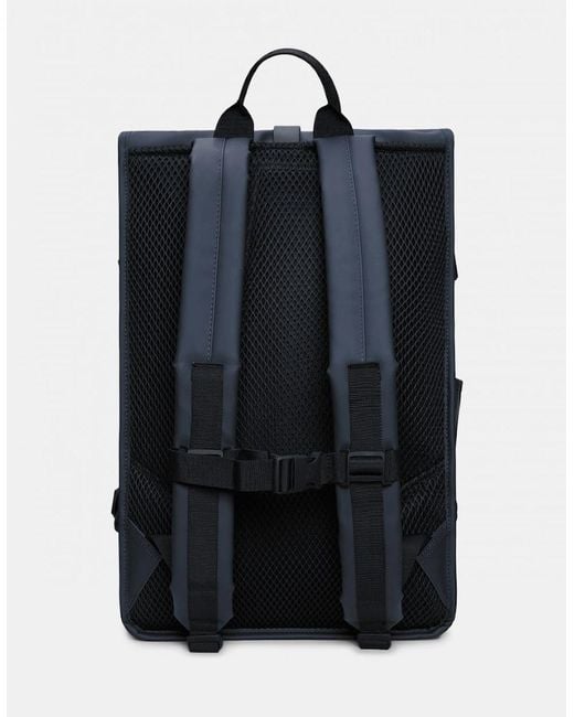 Rains Blue Rolltop Rucksack Large