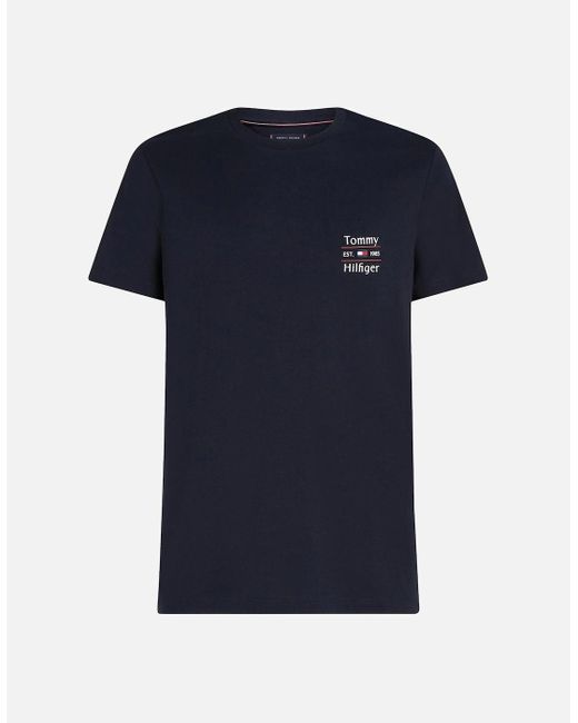 Tommy Hilfiger Blue Stack T Shirt for men