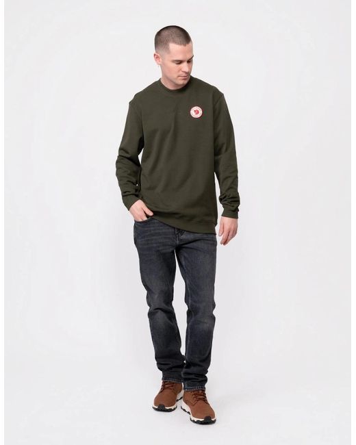 Fjallraven Green 1960 Logo Badge Sweatshirt for men