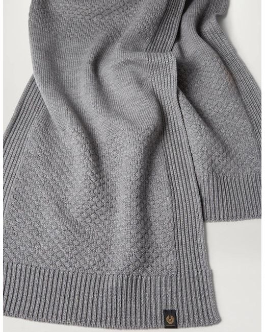 Belstaff Gray Sternway Scarf Medium Heather for men