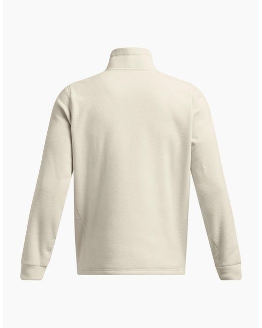 Under Armour White Funnel Neck High Collar Long Sleeve Warm Sweatshirt for men