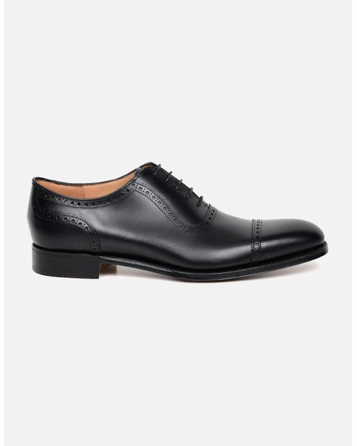 Cheaney Black Fenchurch Oxford Shoes for men