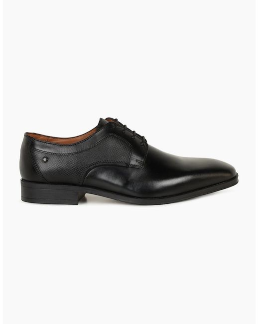 Base London Black Dome Classic Leather Shoes for men