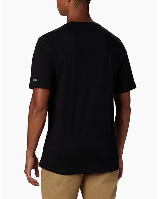 Columbia Black Basic Large Chest Logo T-Shirt
