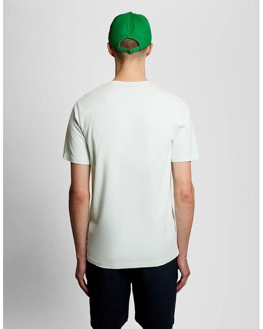 Lyle & Scott White Cotton Crew Neck T-Shirt for men