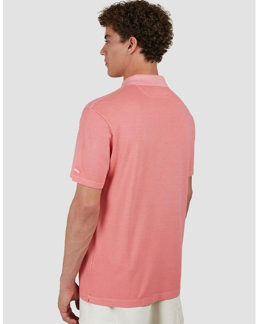 Paul & Shark Pink Garment-Dyed Cotton Pique Polo Shirt for men