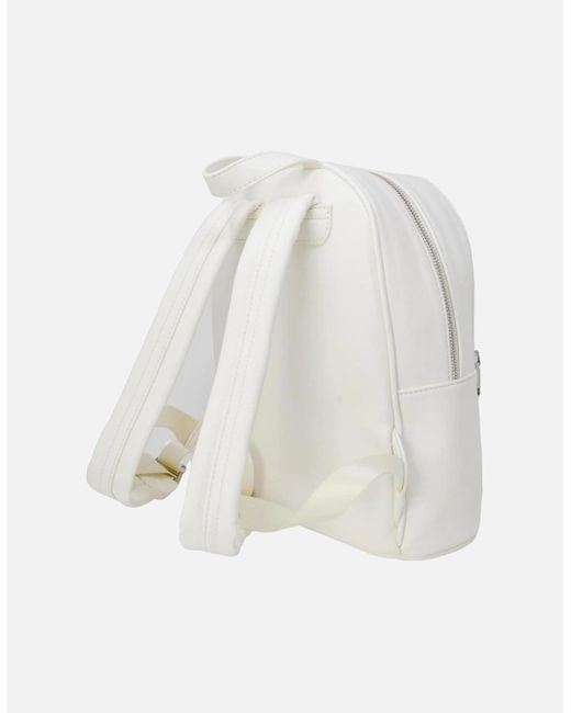 Replay White Plain Rucksack With Zip Pockets Bags