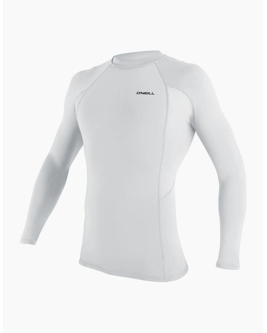 O'neill Sportswear White Basic Skins Long Sleeve Rash Vest for men