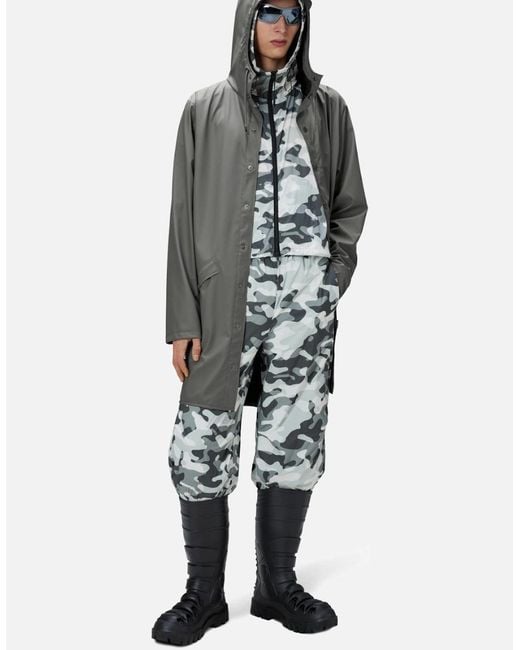 Rains Gray Long Jacket