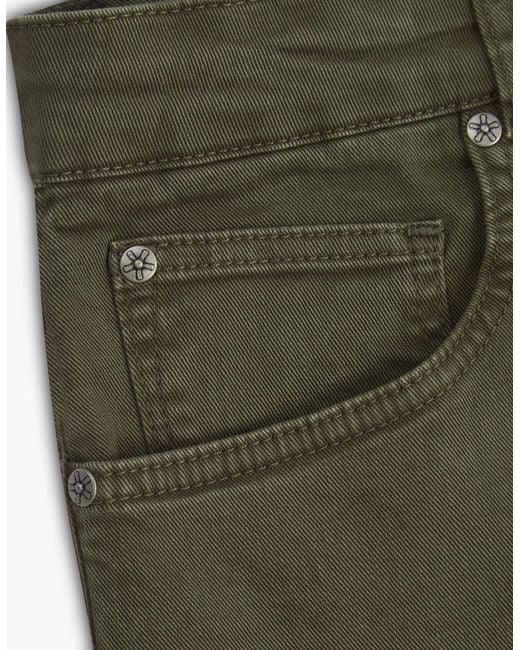 Vingt Quatre Denim Green Vingt Quatre Slim Fit Garment Dye Jeans for men
