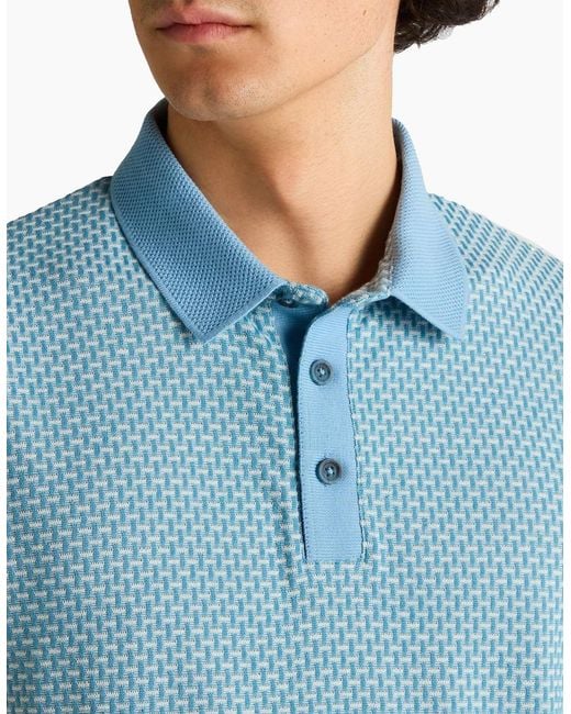 Remus Uomo Blue Short Sleeve Polo Shirt Pale for men