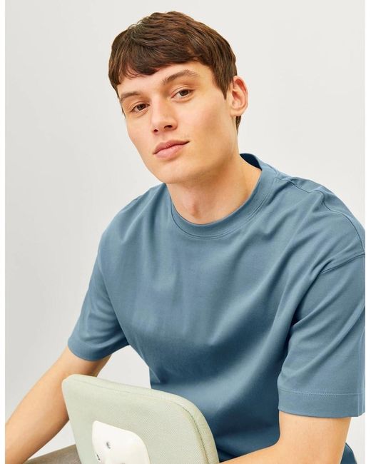 Jack & Jones Blue Urban Regular Fit Short Sleeve T-Shirt for men