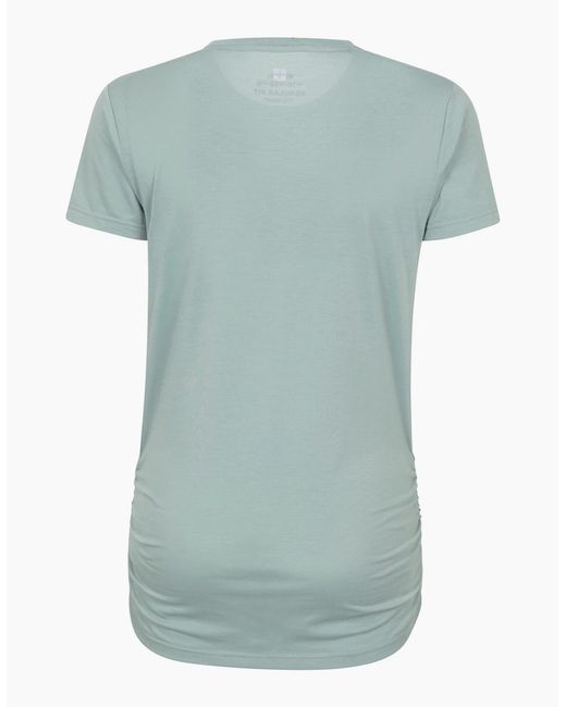 Mountain Warehouse Blue Ladies Active Ruched Longline T-Shirt