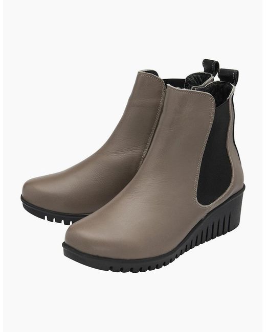 Lotus Brown Dresden Ankle Boots