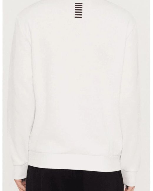 EA7 White Core Logo Sweatshirt for men