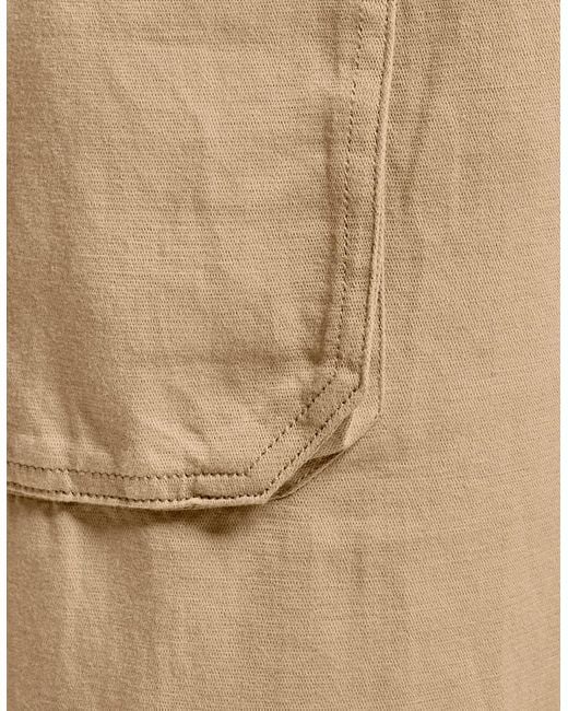 Lyle & Scott White Straight Leg Linen Blend Trousers for men